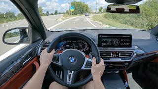 2022 BMW X3 M Competition  POV Test Drive Binaural Audio [upl. by Ettegirb599]