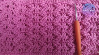 🟡The Zigzag Stitch Crochet Tutorial🧶Friendly Crochet Tutorial For Beginners Sample Pattern 2024 [upl. by Murage771]