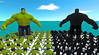 Hulk Team vs Shadow Itself  Animal Revolt Battle Simulator [upl. by Ayama]