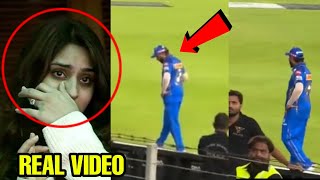 Ritika Sad reaction when Rohit was seen crying at boundry line after Hardik Pandya disrespected him [upl. by Hanny]