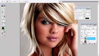 Selena Gomez A Blue Eyed Blonde  Photoshop Transformation [upl. by Mccowyn]