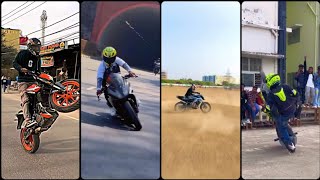 Boys ATTITUDE RIDERs 😎 PRO RIDErS ❌ HEAVY STUNTs⭕ STUNTS RIDERS🖤KTM🧡R15💜NS200❤️DUKE [upl. by Cirilo]