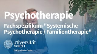 Psychotherapeutisches Fachspezifikum quotSystemische Psychotherapie Systemische Familientherapiequot [upl. by Eimile]