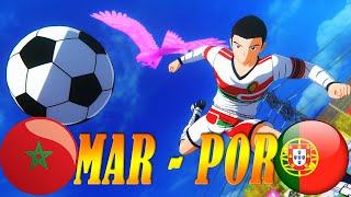 MOROCCO vs PORTUGAL  World Cup in Captain Tsubasa Rise Of New Champions [upl. by Enairda531]