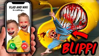 SLIDE EATER SCP eats BLIPPI EXE while Vlad and Niki film it  BLIPPI EVIL COMPILATION  episode 2 [upl. by Yelkao625]