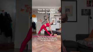 Tips for Triangle Yoga Pose Trikonasana  6 options to Triko YogaWithZaz Subscribe for more yoga [upl. by Nalrah309]