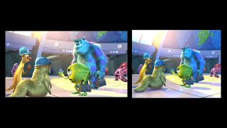 Monsters Inc WideScreen vs FullScreen [upl. by Reggi489]