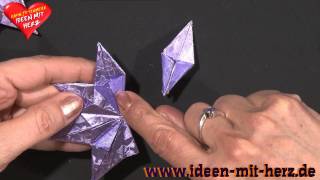 Ideen mit Herz  Origami Stern  Zierstern [upl. by Kerk]