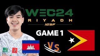 Game1  Cambodia🇰🇭 vs Timor Leste🇹🇱  IESF World Esports Championship 2024 South East Asia Qualifier [upl. by Arianna]