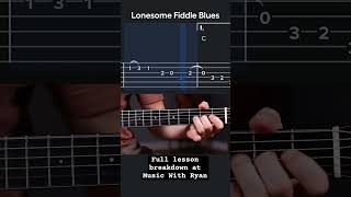 Lonesome Fiddle Blues Guitar lesson [upl. by Boggs]