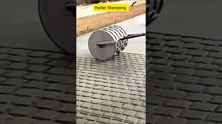 Roller Stamping for Concrete Road shorts [upl. by Wilbur]