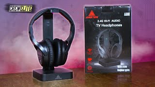 ANSTEN AS60 Wireless 24GHz TV Headphones With Charging Dock  Best Headphones For Seniors REVIEW [upl. by Assennav770]