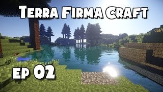 TerraFirmaCraft  2  Gold Panning  Making a Pick [upl. by Novak]