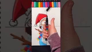 Drawing POMNI from TADC in 4 Different Art Styles with Posca Markers Part 2 Christmas Edition [upl. by Pansy]