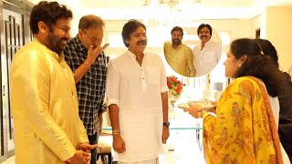 Chiranjeevi and Pawan Kalyan Raksha Bandhan Celebrations With His Sisters  MS entertainmnets [upl. by Novi]