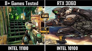 Intel i3 11100 vs 10100 Gaming benchmark RTX 3060  8 games benchmark [upl. by Mountford]