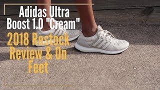 Adidas Ultra Boost 10 quotCreamquot 2018 Restock Review amp On Feet [upl. by Demy]