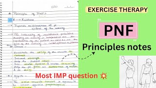 PNF Principles Notes🔥 Exercise therapyPhysiotherapy 2nd Yr 📚 [upl. by Helms]