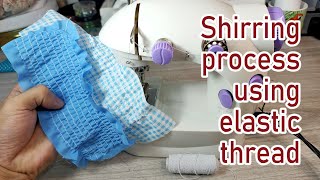 How to make an adult elastic bust shirred dress  free pattern DIY sewing tutorial by Linda Forager [upl. by Aikemat657]