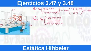 Estática Hibbeler 12 Edición Ejercicios Resueltos 347 y 348 FísicaIngeniería [upl. by Huba]