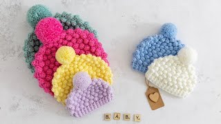 🤗 CUTE Crochet Baby Hat Pattern Modern Design for Baby 💝 [upl. by Barbur]