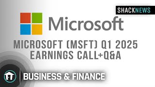 Microsoft MSFT Q1 2025 Earnings Call  QampA [upl. by Chapman722]