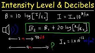 Sound Intensity Level in Decibels amp Distance  Physics Problems [upl. by Emmalynne]