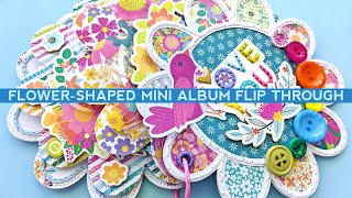 FlowerShaped Mini Album Flip Through [upl. by Einnahc]