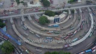 Majestic bus stand in Bangalore aerial view of perfect city planning [upl. by Inahet274]