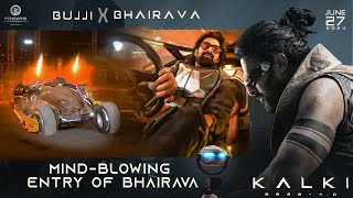 Mindblowing Entry of Bhairava  Prabhas on Bujji  Bujji x Bhairava Event  Kalki 2898 AD  Prabhas [upl. by Namreg]