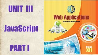 WEB APPLICATION UNITIII JAVA SCRIPT PART I [upl. by Pansie]