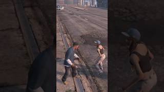 Franklin gets beaten up by a woman gta gta5 gtav gtashorts gta5shorts [upl. by Hsaka]