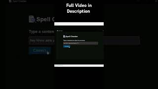 Spell Checker With Python python windows coding tkintertutorial programming pythonprogramming [upl. by Dene975]