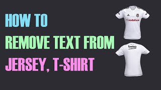 Remove text from jersey tshirt [upl. by Neelac848]