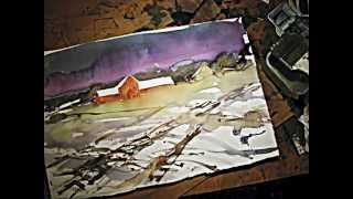 Watercolor landscape demo [upl. by Coady]