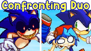 Friday Night Funkin Confronting Duo BF joins Sonic Good amp Bad Ending  FNF ModSonicEXE [upl. by Queenie]