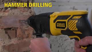 STANLEY® EMEAANZ  STANLEY® FATMAX® 750W 18J SDSPlus Pneumatic Hammer Drill with Kit box [upl. by Pooi]