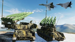 SAM SA11 Buk Strike Vs F15E A10 Thunderbolt Tu22M3 B52 Bombing  Plane Simulator  DCS World [upl. by Jehius]