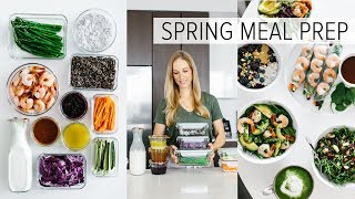 MEAL PREP for SPRING  healthy recipes  PDF guide [upl. by Kipp]