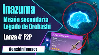 Legado de Orobashi  Como hacer que deje de llover en inazuma y lanza 4 F2P  Genshin impact [upl. by Yunick]