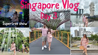 Singapore Vlog Day 3 Shopping  Merlion Park  Garden by the bay full guide  Singapore Metro guide [upl. by Shana825]