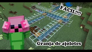 Grabja Super facil de ajolotes para minecraft bedrock 121 [upl. by Auoh]