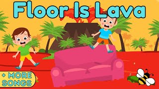 The Floor Is Lava Kids Song  Fun Kids Music Collection [upl. by Asilehs]