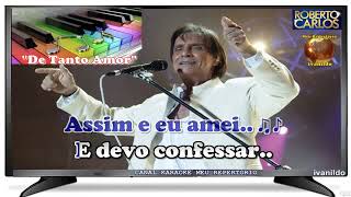 Roberto Carlos  De Tanto Amor  karaoke Acústico Piano [upl. by Coletta]