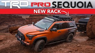 UPGRADE The TRD Pro Sequoia Gets an a new Overland Ruff Rax Roof Rack [upl. by Airotal]