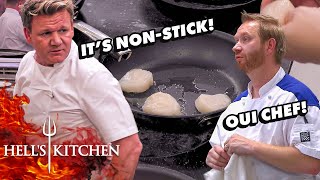 Chef Forgets He’s Not In France  Hells Kitchen [upl. by Einnij]