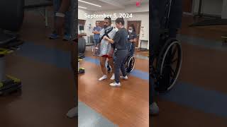 Learning to walk after spinal cord surgery spinalcordinjury spinalcordinjuryrecovery [upl. by Leugim]