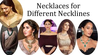 What Necklace to wear with what Necklines  Necklace for dress Saree  Necklace for Bride Wedding [upl. by Vig]