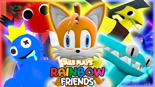 Tails plays  ROBLOX RAINBOW FRIENDS  Chapter 1 and 2 feat Newgadjet66 [upl. by Garvin]