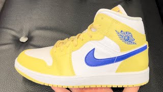 Jordan 1 Mid Lemon Wash Womens Shoes [upl. by Adon549]